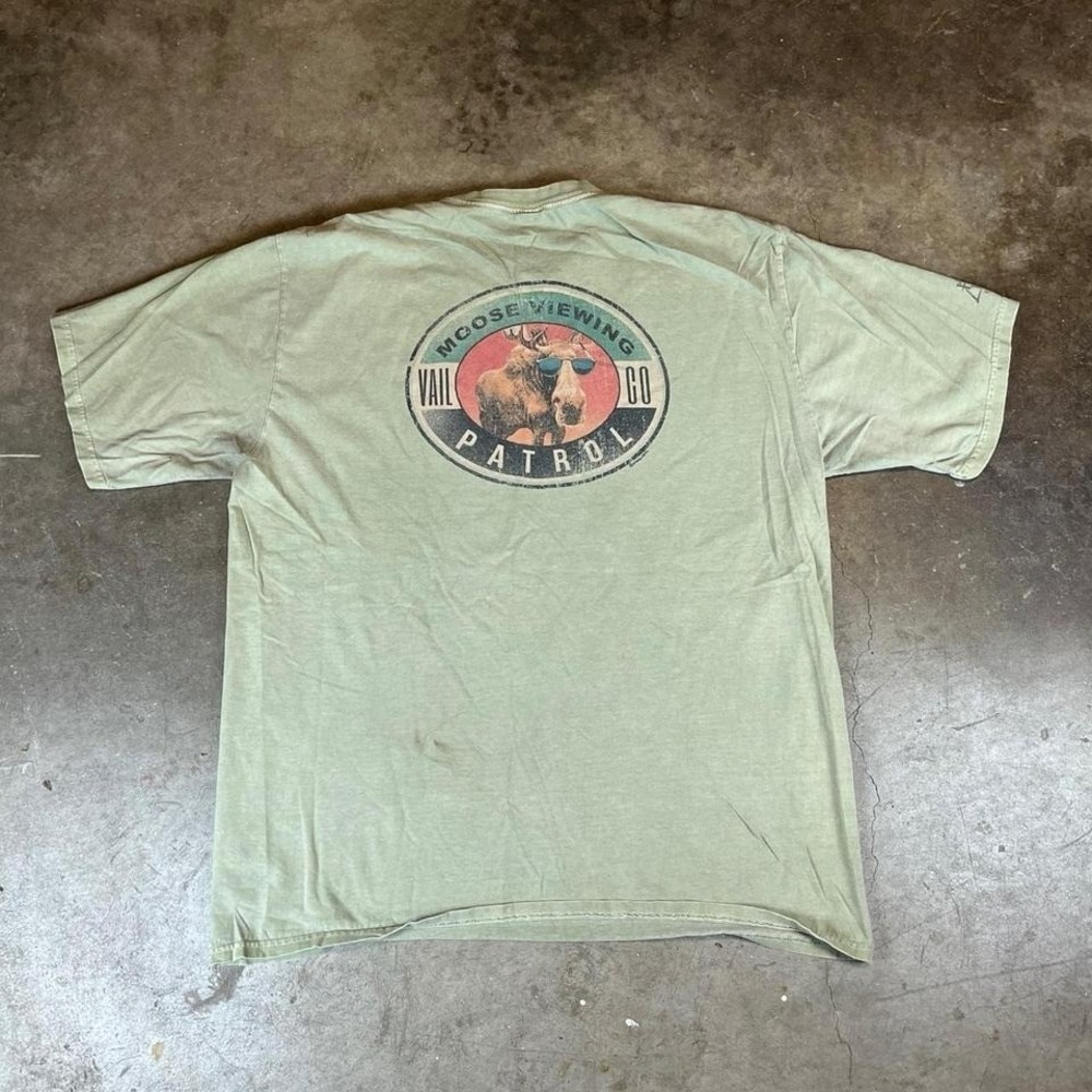 Crazy Shirts Vail Colorado green hemp dyed tee Men's Size XL